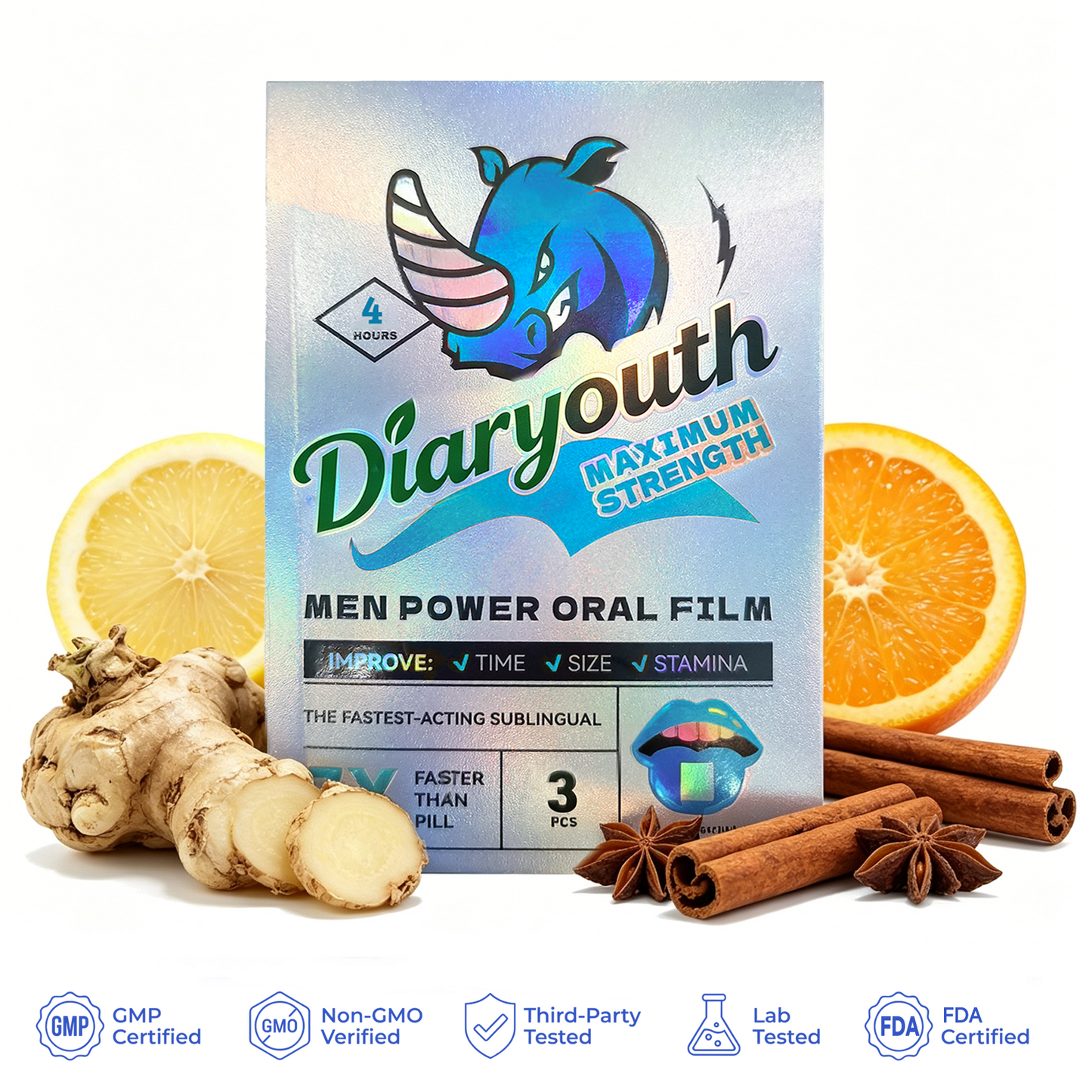 Diaryouth™Late Night Power Oral Strip | Premium Men's Boost